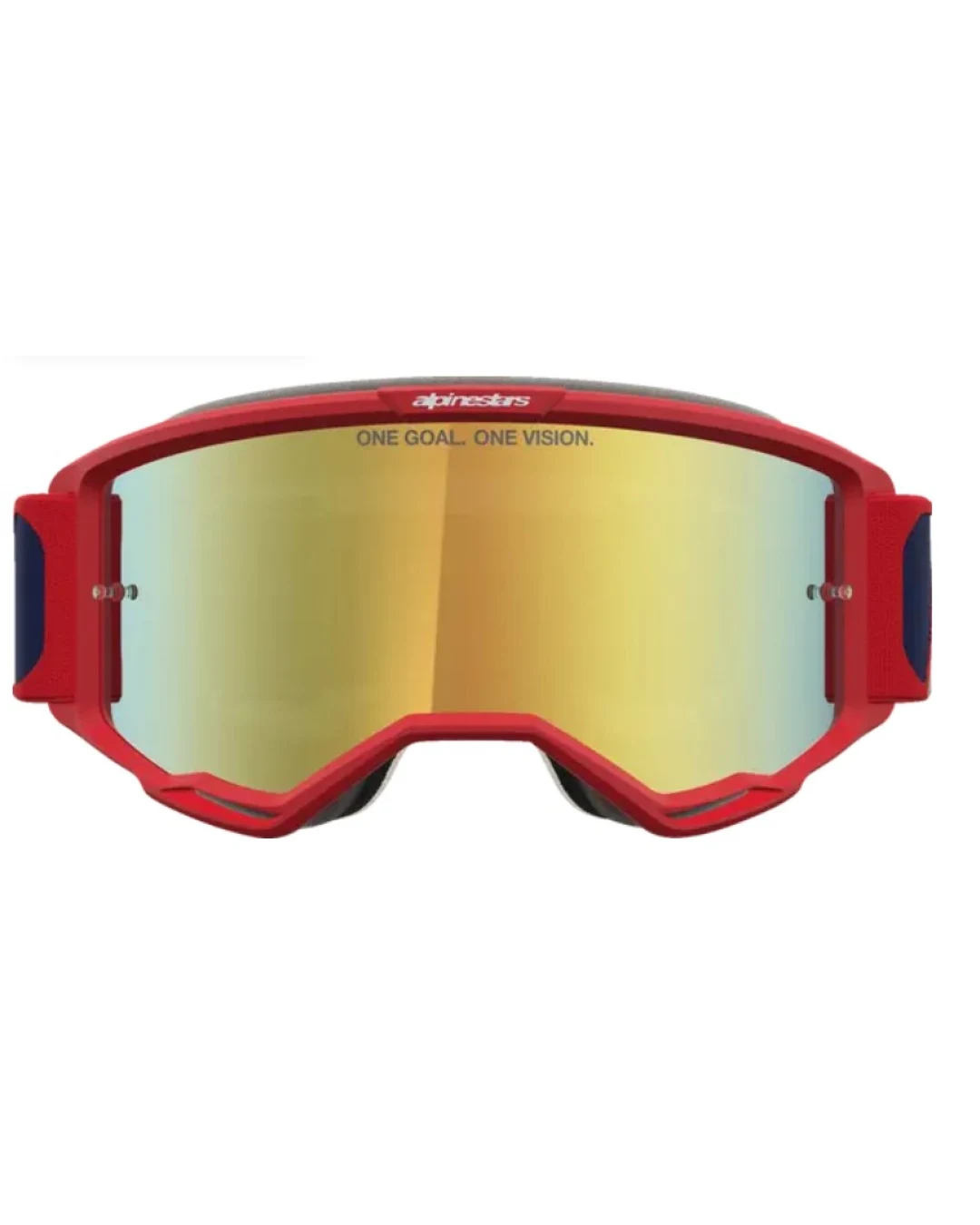 Мотокрос очила ALPINESTARS VISION 5 DRAG FIRE RED BLU MIRROR-GLD
