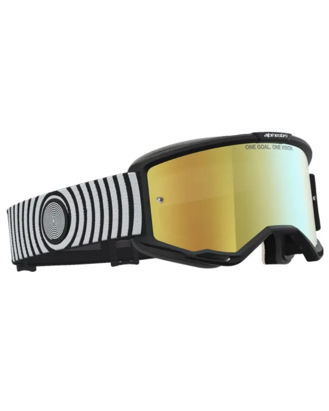 Мотокрос очила ALPINESTARS VISION 5 HONE BLK WHITE MIR MIRROR-GOLD