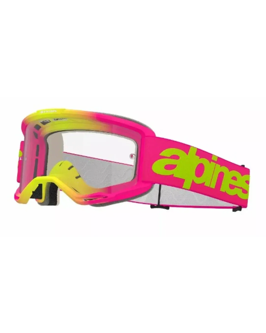 Мотокрос очила ALPINESTARS VISION 5 WORDMARK PINK/YLW CLEAR