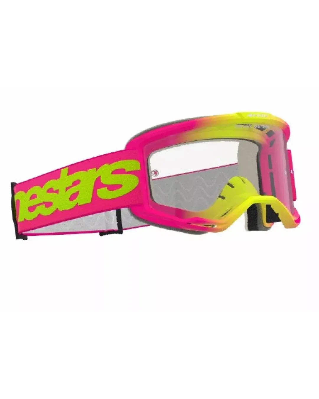 Мотокрос очила ALPINESTARS VISION 5 WORDMARK PINK/YLW CLEAR