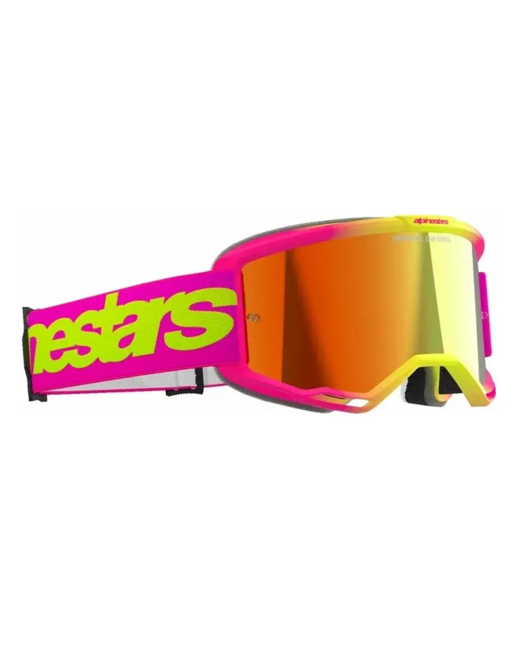 Мотокрос очила ALPINESTARS VISION 5 WORDMARK PNK/YLW MIRROR-RED