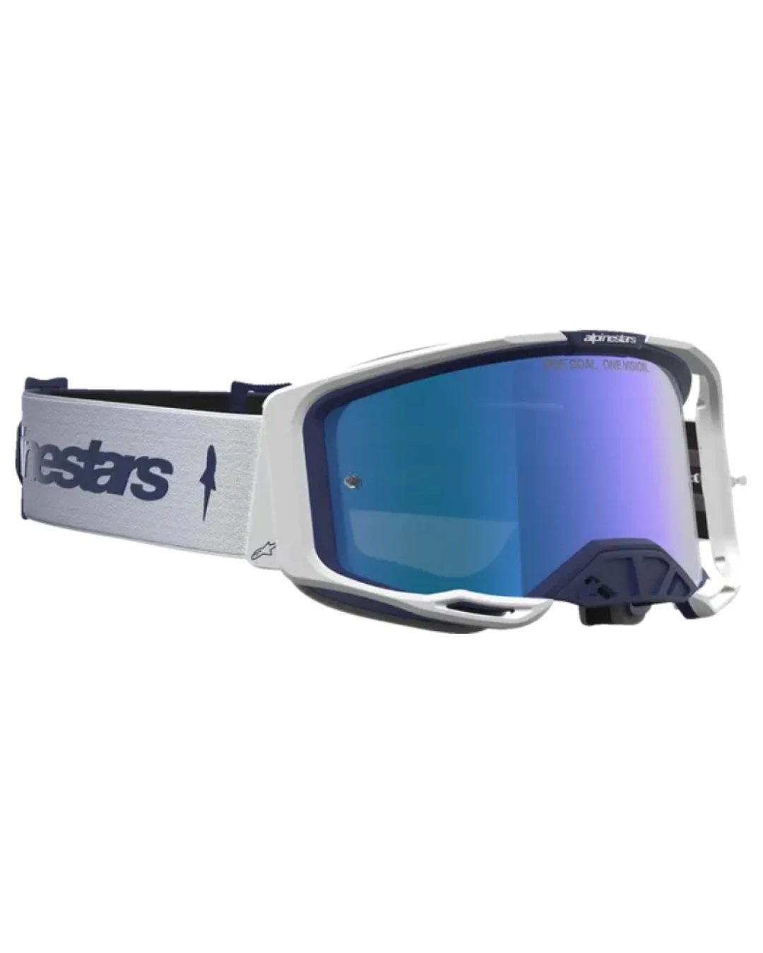 Мотокрос очила ALPINESTARS VISION 8 AMBER NVY/WHT/MIRR-BLUE