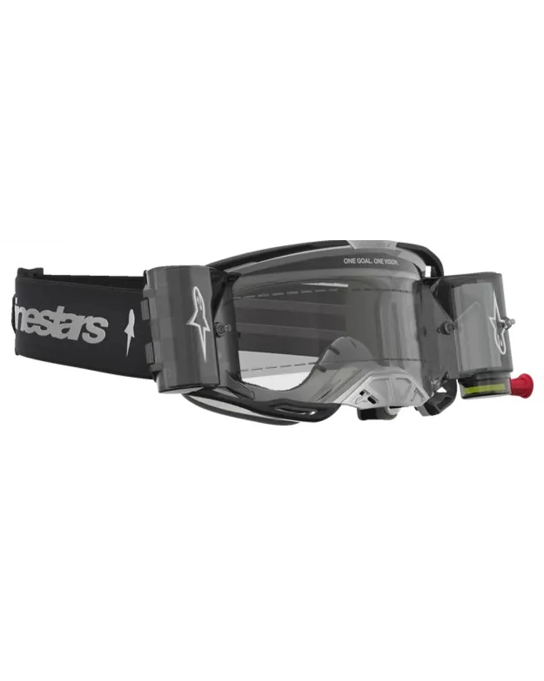 Мотокрос очила ALPINESTARS VISION 8 AMBER ROLL-OFF BK/SLVR