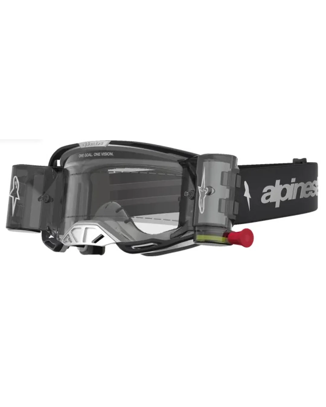 Мотокрос очила ALPINESTARS VISION 8 AMBER ROLL-OFF BK/SLVR