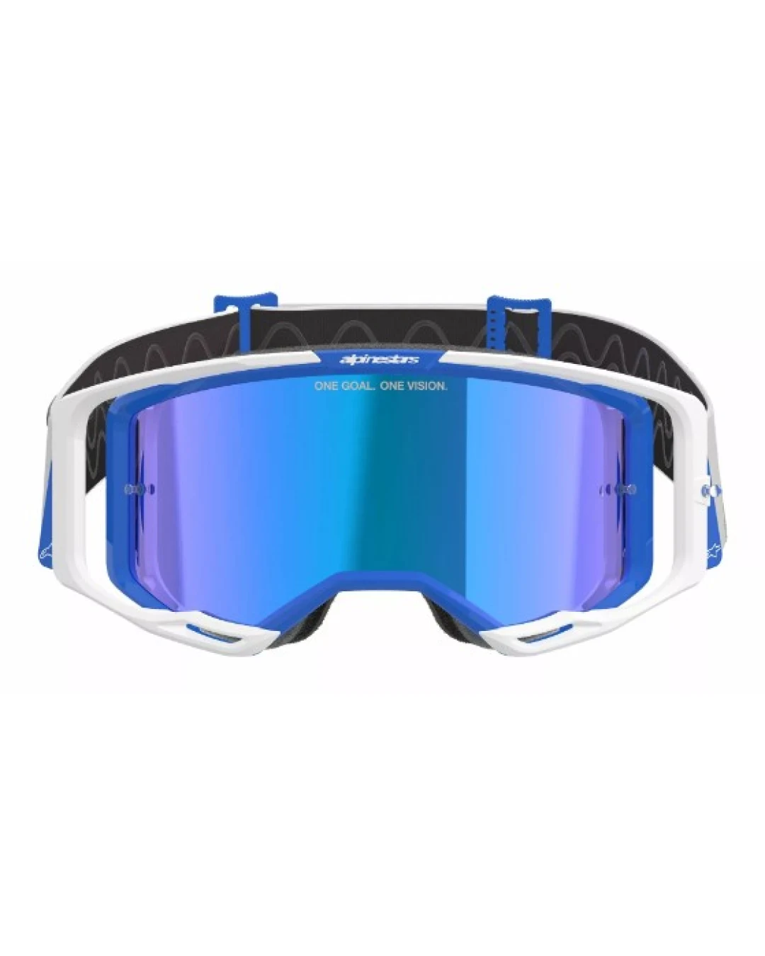 Мотокрос очила ALPINESTARS VISION 8 CORP BL/WT MIRROR-BLUE