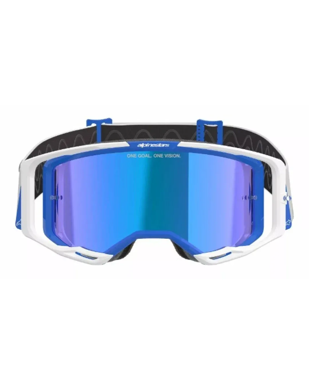 Мотокрос очила ALPINESTARS VISION 8 CORP BL/WT MIRROR-BLUE
