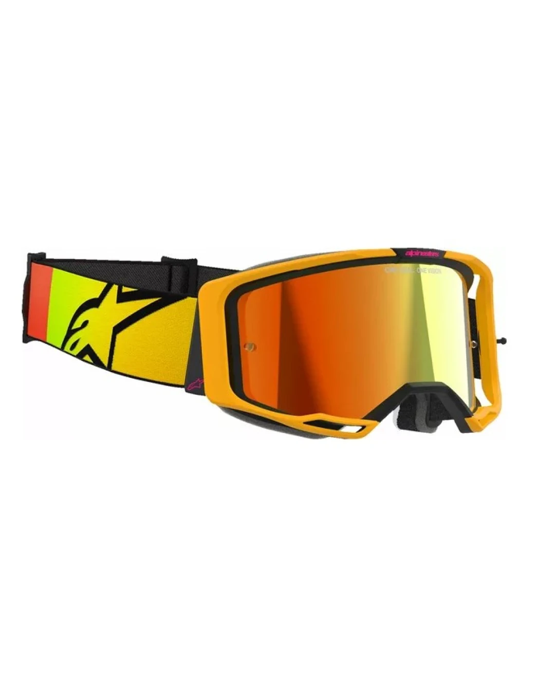 Мотокрос очила ALPINESTARS VISION 8 CORP YLW/PINK MIRROR-RED