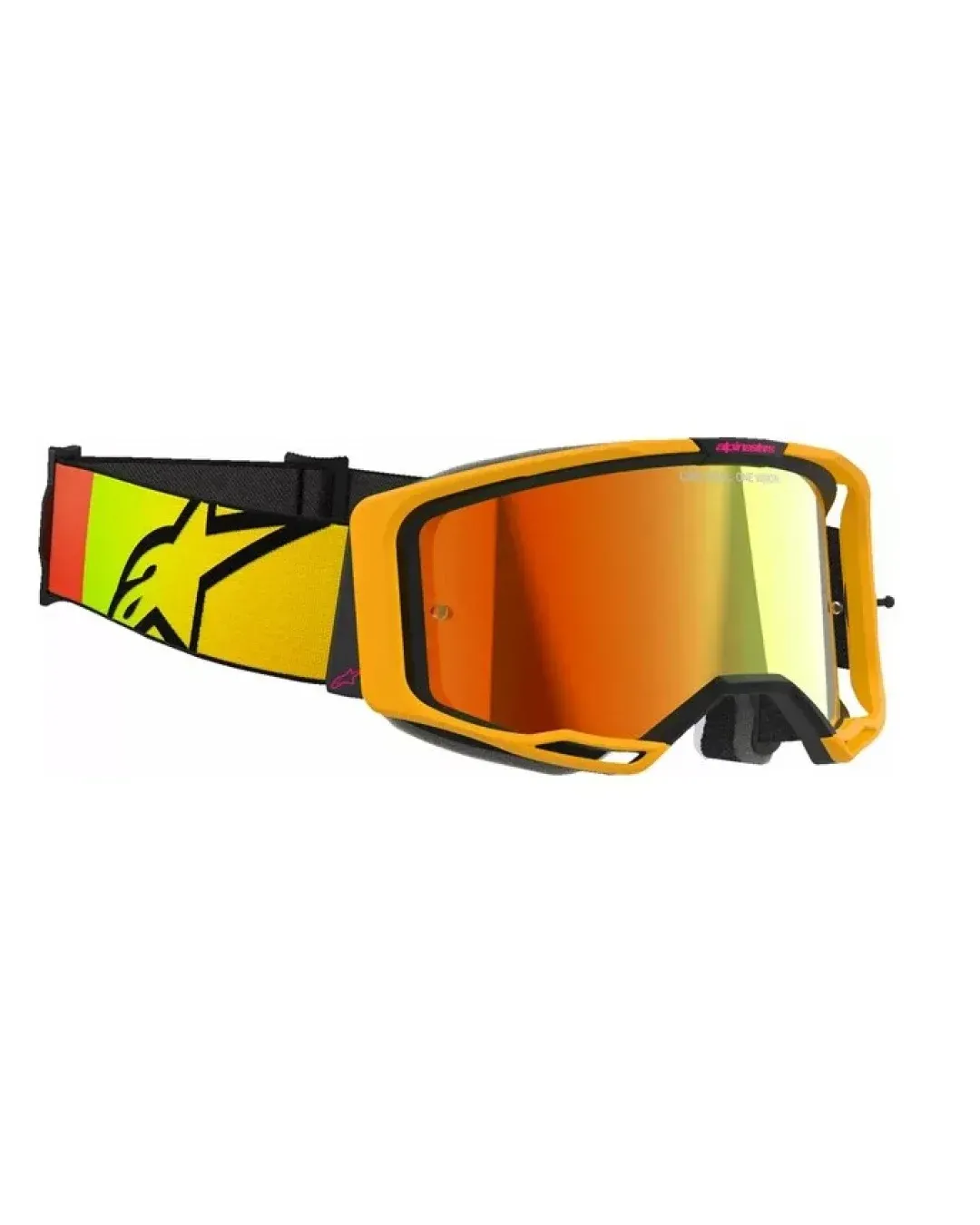 Мотокрос очила ALPINESTARS VISION 8 CORP YLW/PINK MIRROR-RED