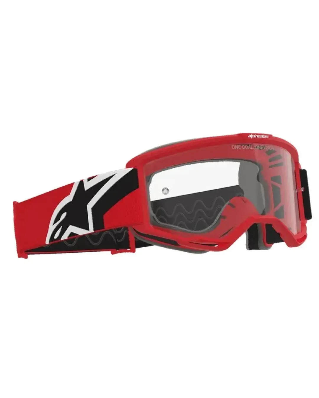 Мотокрос очила ALPINESTARS VISION OTG RED/BLK/WH Clear
