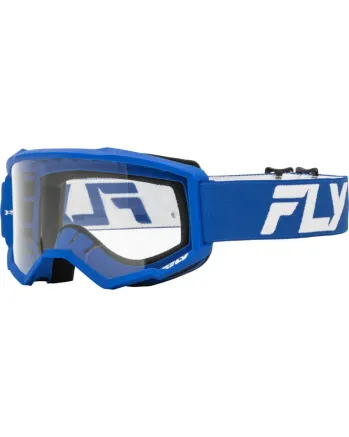 Мотокрос очила FLY RACING Focus 24 Blue/White - Clear Lens