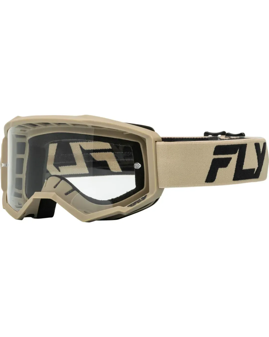 Мотокрос очила FLY RACING Focus 24 Khaki/Black- Clear Lens
