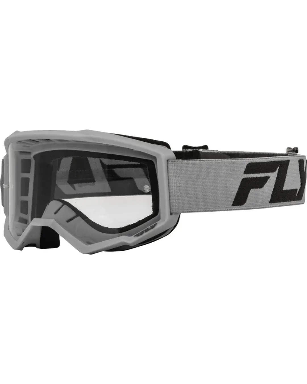 Мотокрос очила FLY RACING Focus 24 Silver/Charcoal - Clear Lens