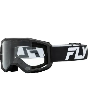 Мотокрос очила FLY RACING Focus Goggle White/Black - Clear Lens