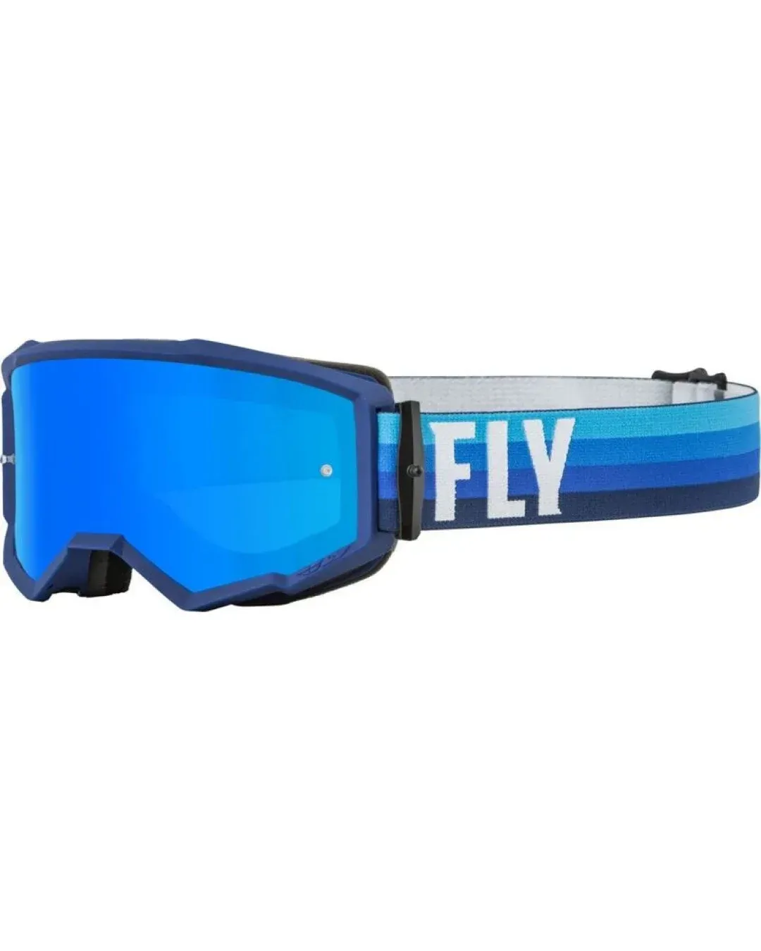 Мотокрос очила FLY RACING Zone Black/Blue - Sky Blue Mirror/Smoke Lens