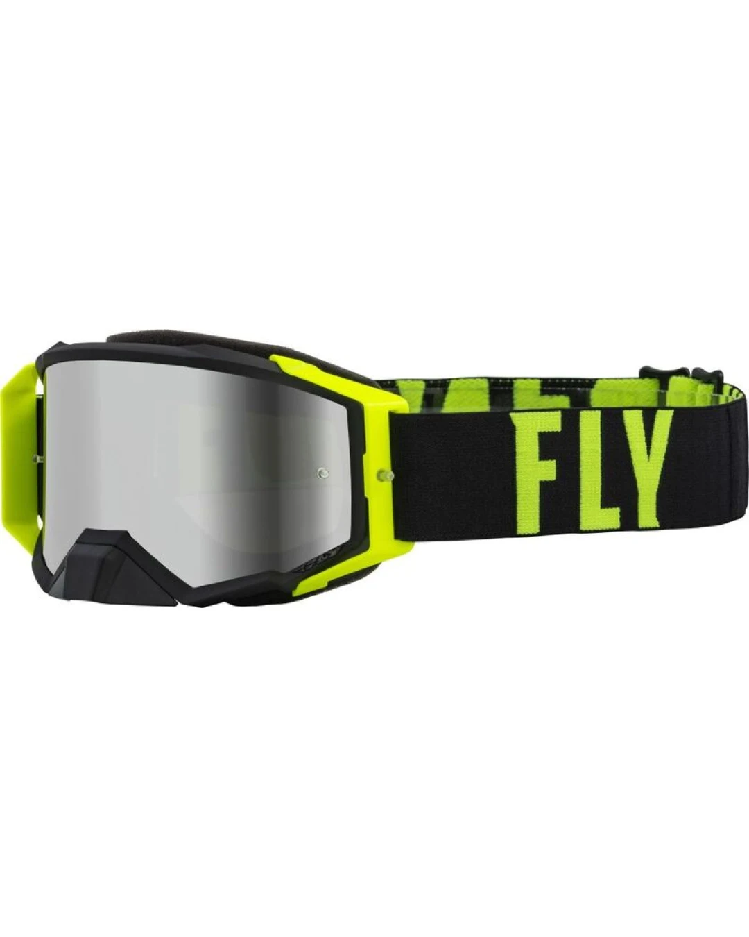 Мотокрос очила FLY RACING Zone Black/Hi-Vis W/ Silver Mirror/Smoke Lens