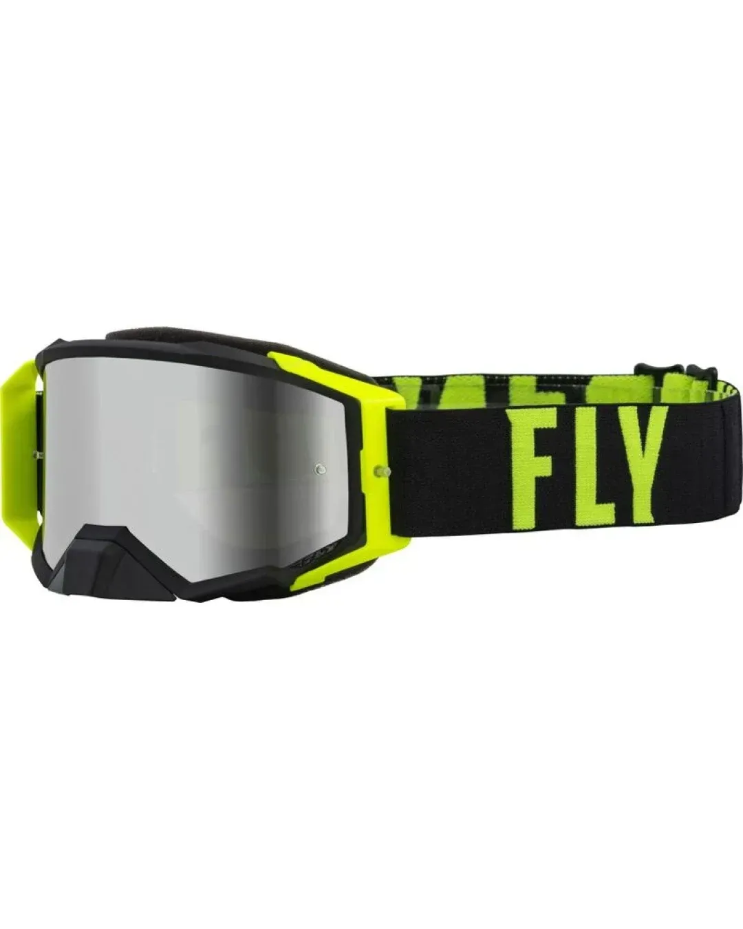 Мотокрос очила FLY RACING Zone Black/Hi-Vis W/ Silver Mirror/Smoke Lens