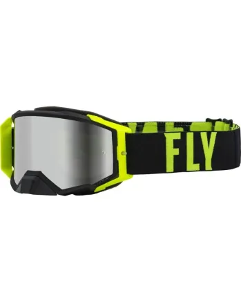 Мотокрос очила FLY RACING Zone Black/Hi-Vis W/ Silver Mirror/Smoke Lens