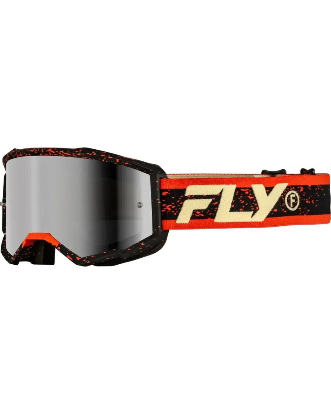 Мотокрос очила FLY RACING Zone Black/Red/Cream - Silver Mirror/Smoke Lens 2025