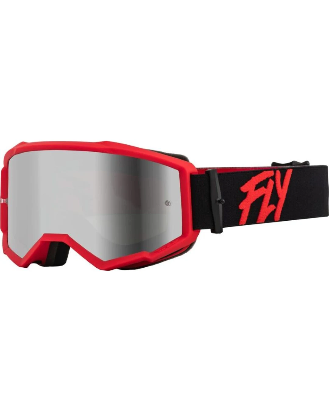 Мотокрос очила FLY RACING Zone Black/Red W/ Silver Mirror/Smoke Lens