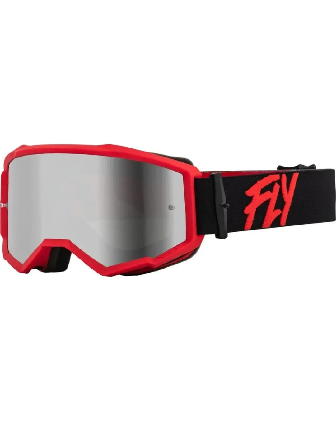 Мотокрос очила FLY RACING Zone Black/Red W/ Silver Mirror/Smoke Lens