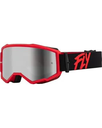 Мотокрос очила FLY RACING Zone Black/Red W/ Silver Mirror/Smoke Lens