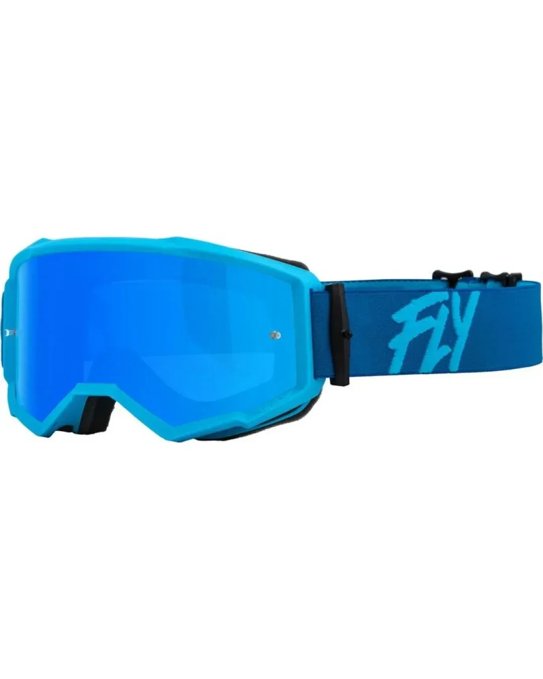 Мотокрос очила FLY RACING Zone Blue W/ Sky Blue Mirror/Smoke Lens
