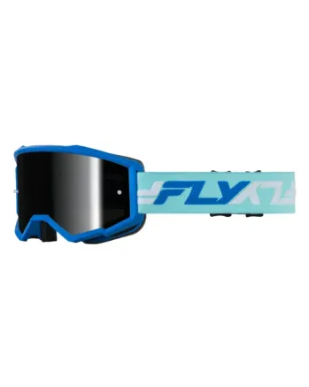 Мотокрос очила FLY RACING Zone Blue/White/Black - Mirror/Smoke Lens