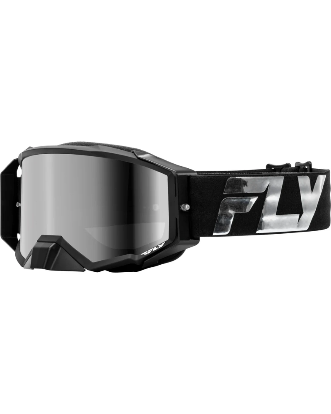 Мотокрос очила FLY RACING Zone Elite Black/Silver - Silver/Smoke Lens