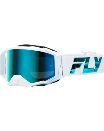 Мотокрос очила FLY RACING Zone Elite White/Teal - Teal/Sky Blue Lens
