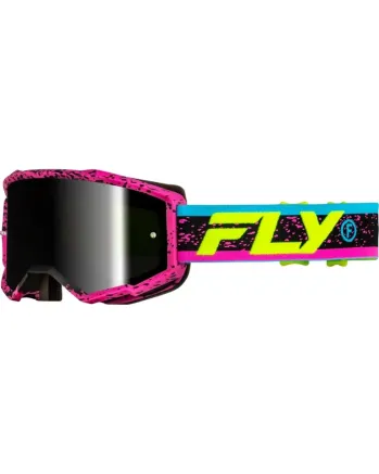 Мотокрос очила FLY RACING Zone Pink/Black/Hi-Vis - Black Mirror/Smoke Lens 2025