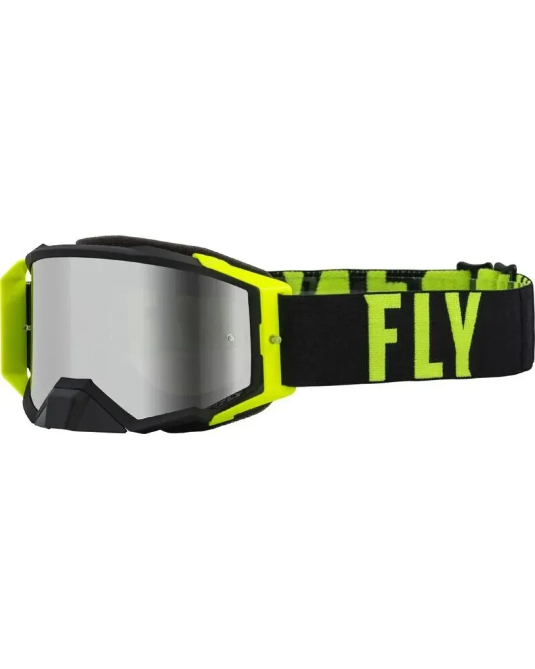 Мотокрос очила FLY RACING Zone Pro Black/Hi-Vis - Silver Mirror/Smoke Lens
