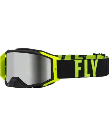 Мотокрос очила FLY RACING Zone Pro Black/Hi-Vis - Silver Mirror/Smoke Lens