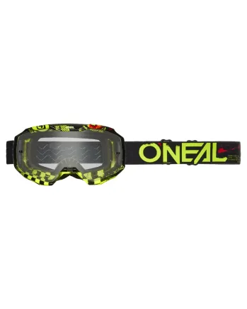 Мотокрос очила O'NEAL B-10 ATTACK BLACK/NEON YELLOW - CLEAR V.24