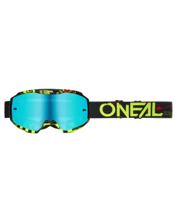 Мотокрос очила O'NEAL B-10 ATTACK BLACK/NEON YELLOW - RADIUM BLUE V.24