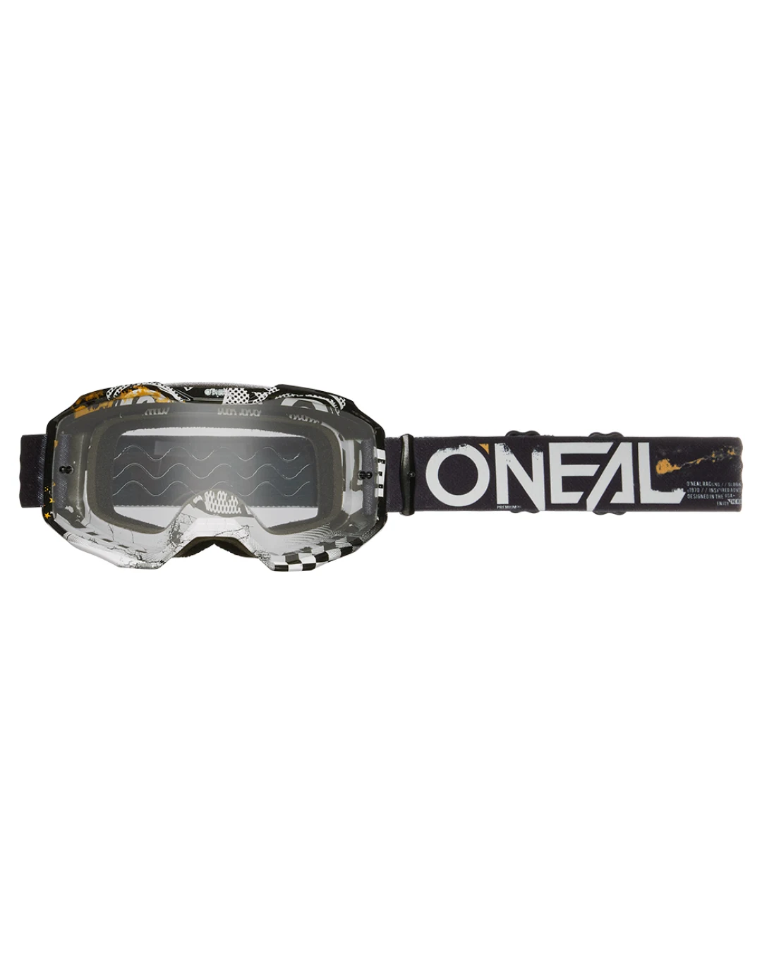 Мотокрос очила O'NEAL B-10 ATTACK BLACK/WHITE - CLEAR V.24