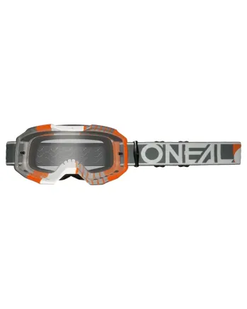 Мотокрос очила O'NEAL B-10 DUPLEX WHITE/GRAY/ORANGE - CLEAR V.24