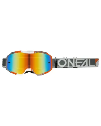 Мотокрос очила O'NEAL B-10 DUPLEX WHITE/GRAY/ORANGE - RADIUM RED V.24