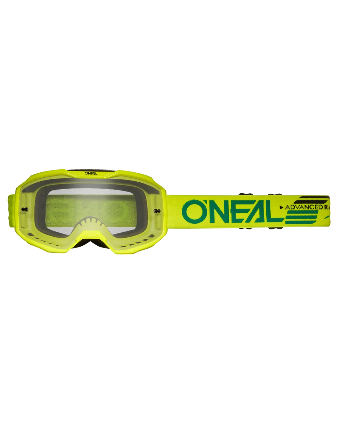 Мотокрос очила O'NEAL B-10 SOLID NEON YELLOW - CLEAR V.24