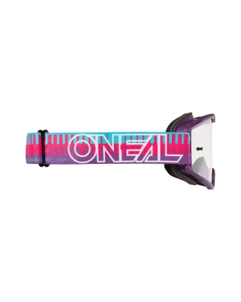 Мотокрос очила O'NEAL B-10 STRIPED PINK/PURPLE - CLEAR V.26