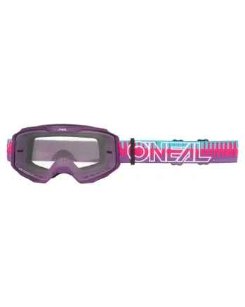 Мотокрос очила O'NEAL B-10 STRIPED PINK/PURPLE - CLEAR V.26