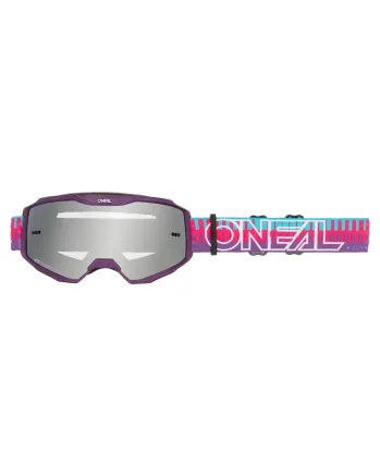 Мотокрос очила O'NEAL B-10 STRIPED PINK/PURPLE - SILVER MIRROR V.26