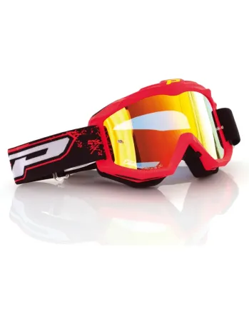 Мотокрос очила PROGRIP 3200 MIRROR RED/YELLOW