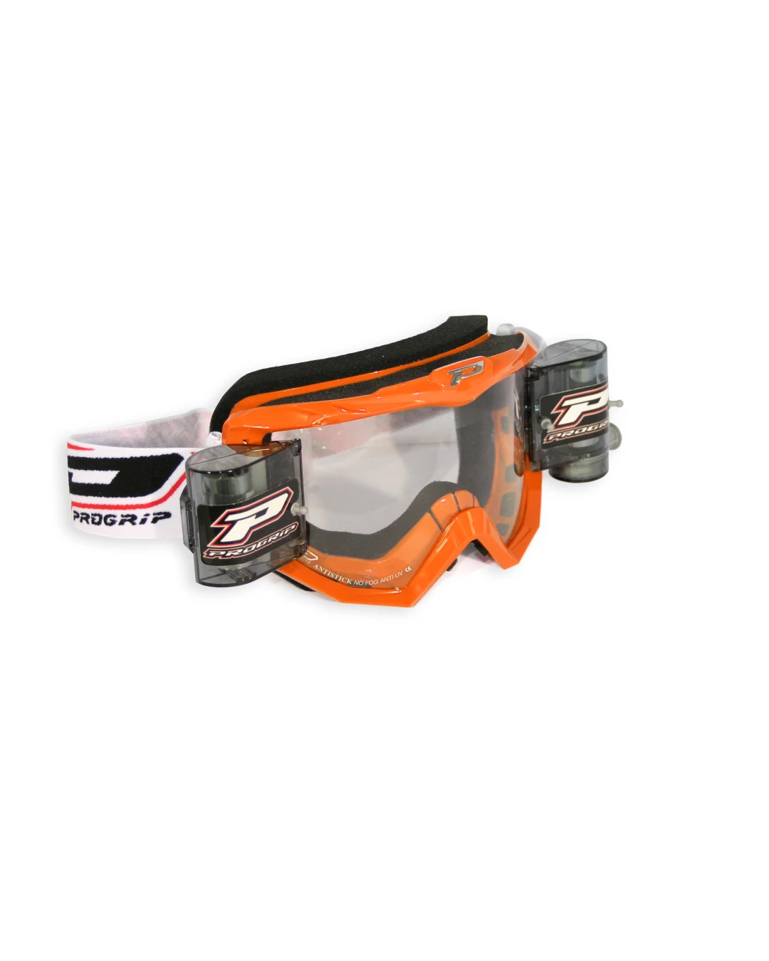 Мотокрос очила PROGRIP 3208 MX/Enduro Goggles With Roll-Off System (White/Orange)