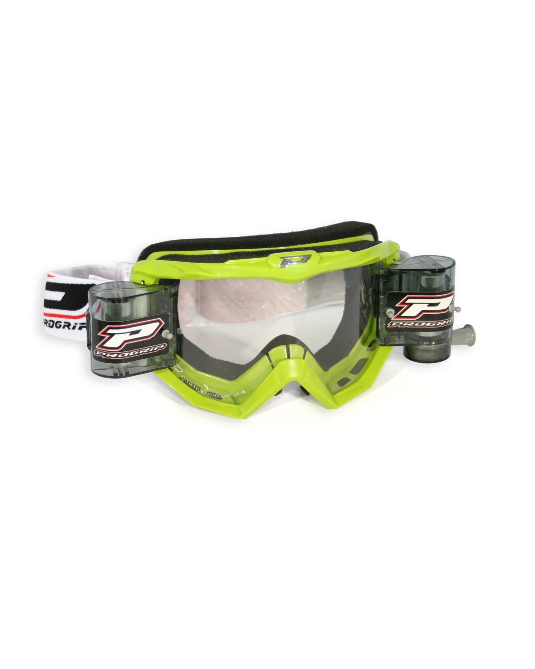 Мотокрос очила PROGRIP 3208 MX/Enduro Goggles With Roll-Off System (White/YellowFLUO)