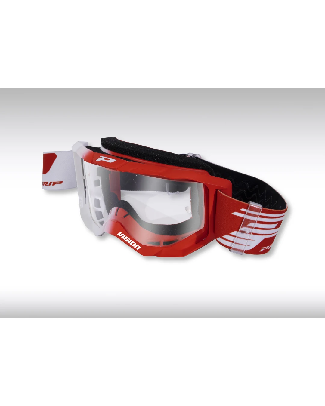 Мотокрос очила PROGRIP 3300 WH/RED CLEAR