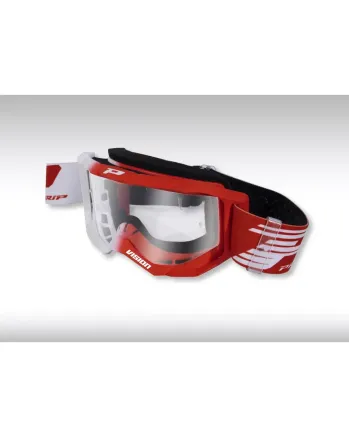 Мотокрос очила PROGRIP 3300 WH/RED CLEAR