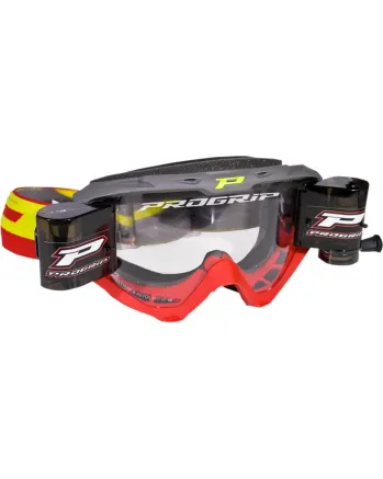Мотокрос очила PROGRIP RIOT ROLL OFF GREY/RED