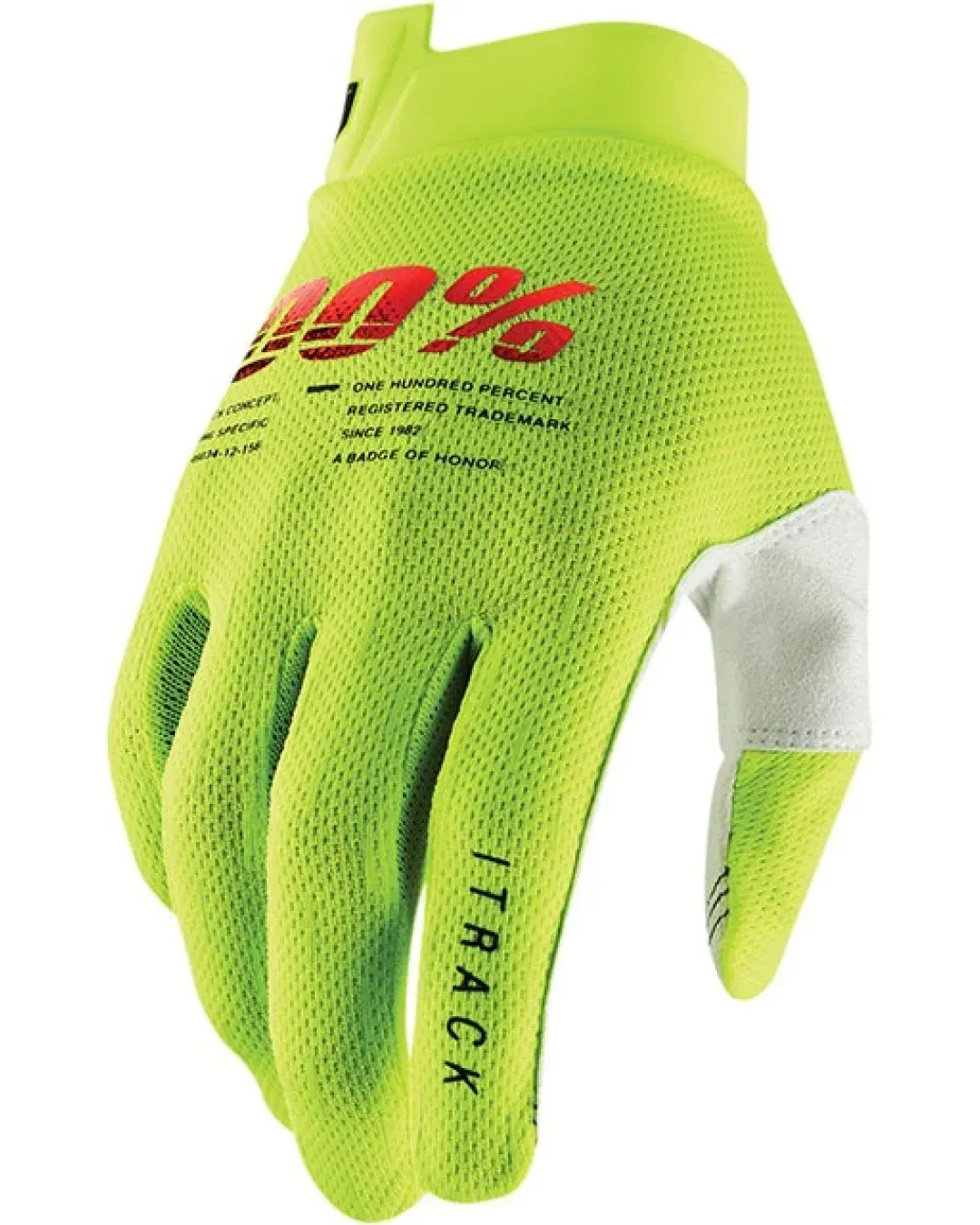 Мотокрос ръкавици 100% iTRACK FLUO YELLOW