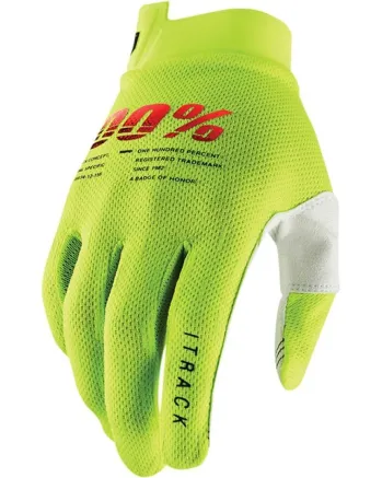 Мотокрос ръкавици 100% iTRACK FLUO YELLOW