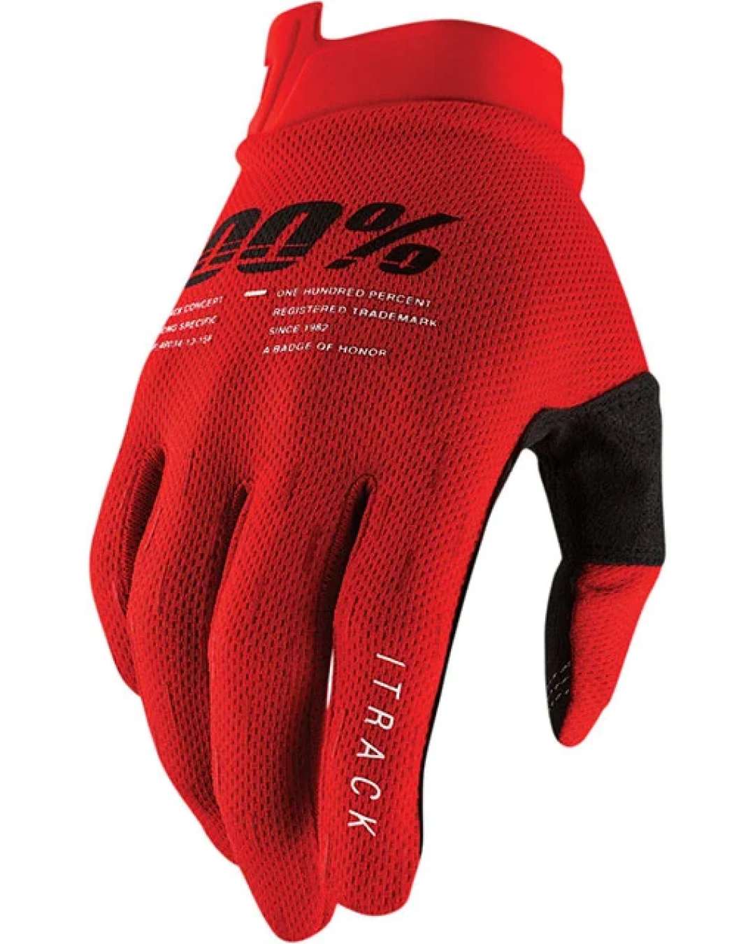 Мотокрос ръкавици 100%  iTRACK RED